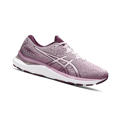 Barely Rose / Deep Plum Women's Asics GEL-CUMULUS 24 Running Shoes | US71238HL