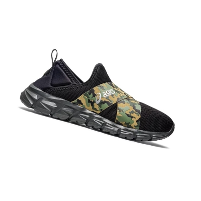 Black / Camo Women's Asics QUANTUM LYTE SLIP-ON Sneakers | US81472AM