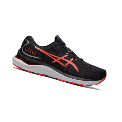 Black / Cherry Tomato Men's Asics GEL-CUMULUS 24 Running Shoes | US34290GX