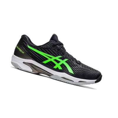 Black / Gecko Green Men's Asics SOLUTION SPEED FF 2 Tennis Shoes | US32078SX