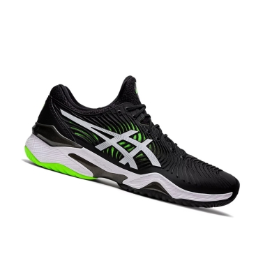 Black / Green Gecko Men's Asics COURT FF 2 Tennis Shoes | US38601FV