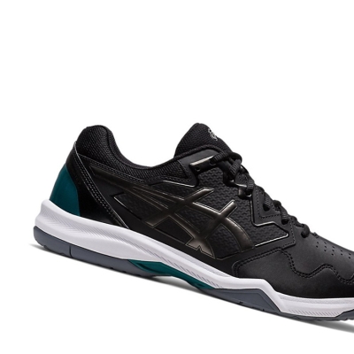 Black / Gunmetal Men's Asics GEL-DEDICATE 7 Tennis Shoes | US89124IV