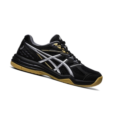 Black Kids' Asics UPCOURT 4 GS Volleyball Shoes | US58369VS