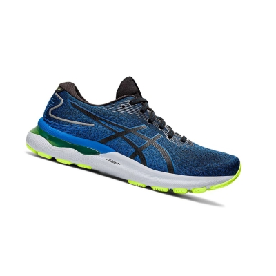 Black / Lake Drive Men's Asics GEL-NIMBUS 24 Running Shoes | US13685WM