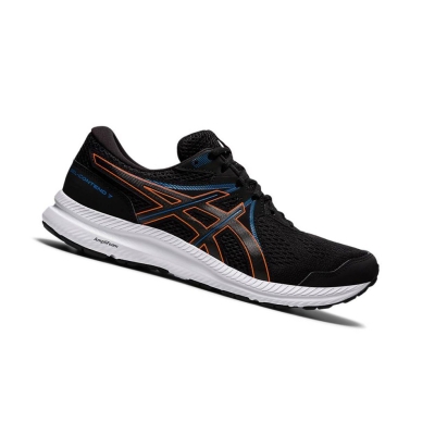 Black Men's Asics GEL-CONTEND 7 Running Shoes | US18593SB