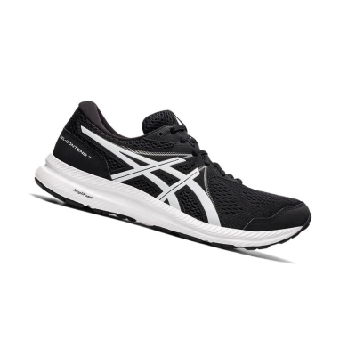 Black Men's Asics GEL-CONTEND 7 Running Shoes | US25937VT