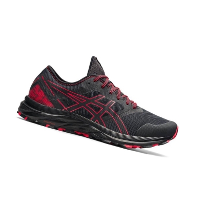 Black Men's Asics GEL-EXCITE TRAIL Running Shoes | US54912GD