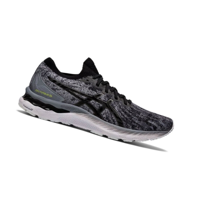 Black Men's Asics GEL-NIMBUS 23 Knit Running Shoes | US58193RK