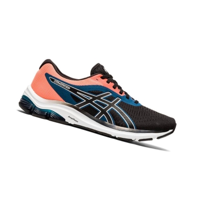 Black Men's Asics GEL-PULSE 12 Running Shoes | US45623EU