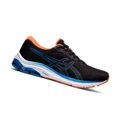 Black Men's Asics GEL-PULSE 12 Running Shoes | US96810AV