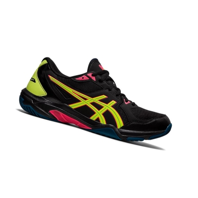 Black / Safety Yellow Men's Asics GEL-ROCKET 10 Volleyball Shoes | US35140FC