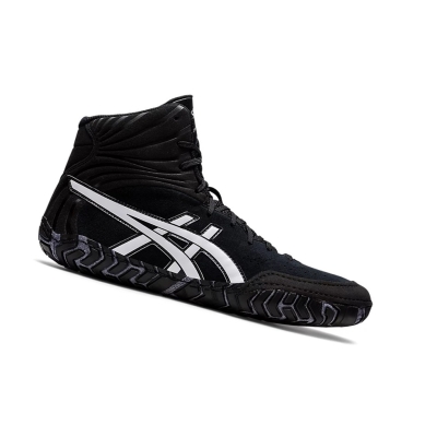 Black / White Men's Asics AGGRESSOR 5 Wrestling Shoes | US63857PK