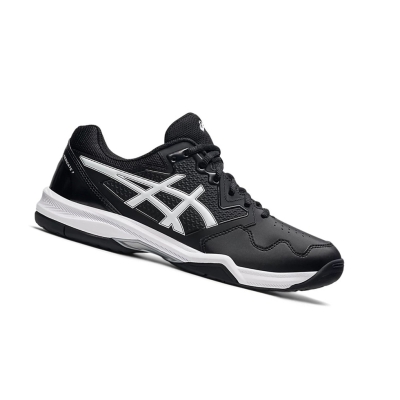 Black / White Men's Asics GEL-DEDICATE 7 Tennis Shoes | US30745NS