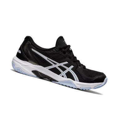 Black / White Women's Asics GEL-ROCKET 10 Volleyball Shoes | US18560XN