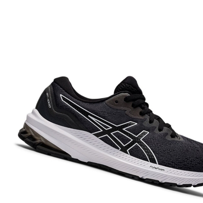 Black / White Women's Asics GT-1000 11 Running Shoes | US18296LS