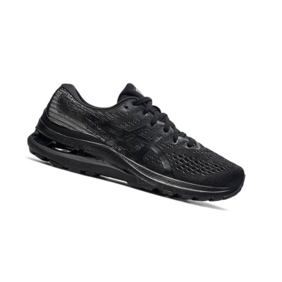 Black Women's Asics GEL-KAYANO 28 Wide Running Shoes | US07621OY