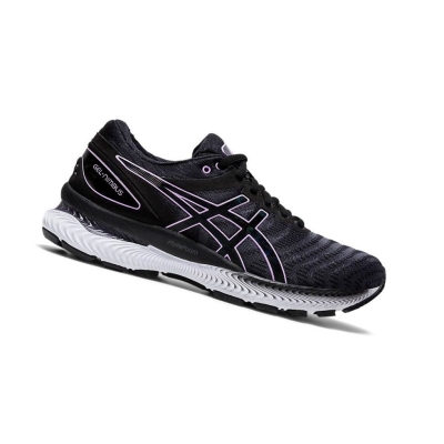 Black Women's Asics GEL-NIMBUS 22 Running Shoes | US85301VO