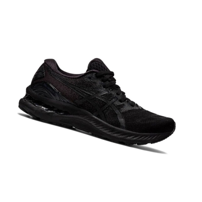 Black Women's Asics GEL-NIMBUS 23 Wide Running Shoes | US92850YO