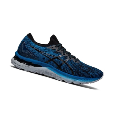 Blue Men's Asics GEL-NIMBUS 23 Knit Running Shoes | US58104KI