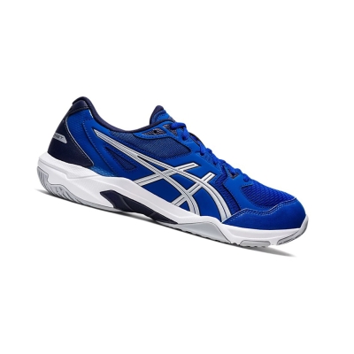 Blue / Pure Silver Men's Asics GEL-ROCKET 10 (2E) Volleyball Shoes | US59612WY