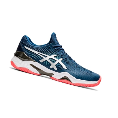 Blue / White Men's Asics COURT FF 2 Tennis Shoes | US58396FJ