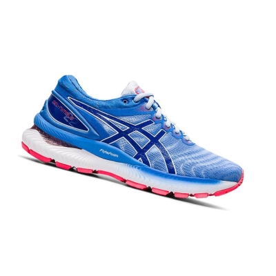 Blue Women's Asics GEL-NIMBUS 22 Running Shoes | US97410LY