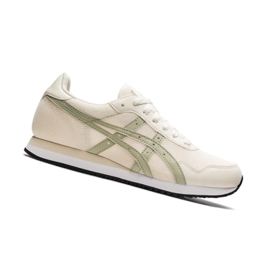 Cream / Dried Leaf Green Women's Asics TIGER RUNNER Sneakers | US54308LO