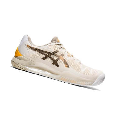 Cream Men's Asics GEL-RESOLUTION 8 L.E. Running Shoes | US97058BQ