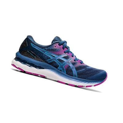 Dark Blue Women's Asics GEL-NIMBUS 23 Running Shoes | US21097ZL