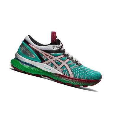 Green Women's Asics GEL-NIMBUS 22 Running Shoes | US47593TL