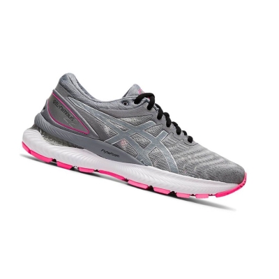 Grey Women's Asics GEL-NIMBUS 22 LITE-SHOW Running Shoes | US03742VZ