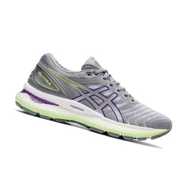 Grey Women's Asics GEL-NIMBUS 22 Running Shoes | US36574KO