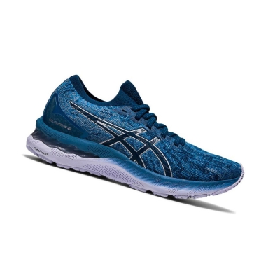 Grey Women's Asics GEL-NIMBUS 23 Knit Running Shoes | US91027NK