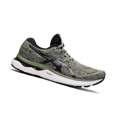 Lichen Green / Black Men's Asics GEL-NIMBUS 24 MK Running Shoes | US78640HZ