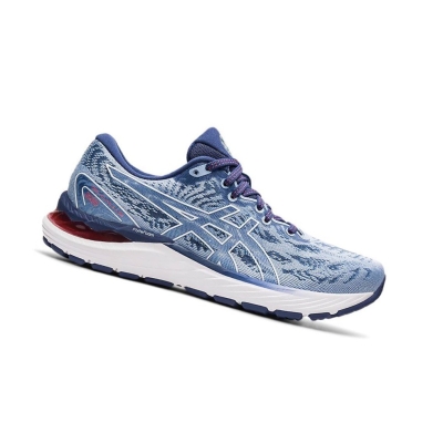 Light Blue Women's Asics GEL-CUMULUS 23 Running Shoes | US74059LE