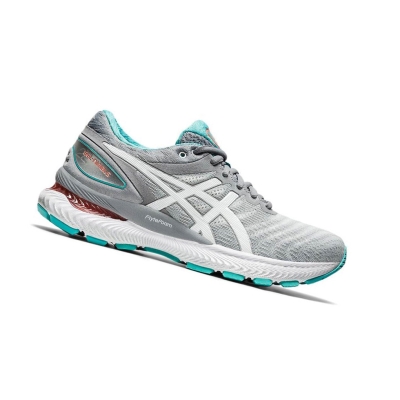 Light Grey Women's Asics GEL-NIMBUS 22 Running Shoes | US64071NB