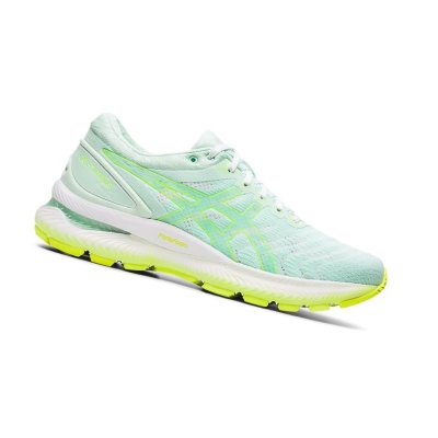 Mint Women's Asics GEL-NIMBUS 22 Running Shoes | US74952XB