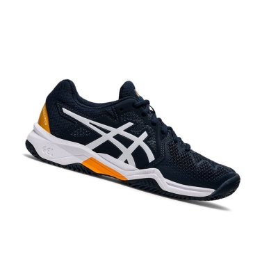 Navy Kids' Asics GEL-RESOLUTION 8 Clay GS Tennis Shoes | US59072KC