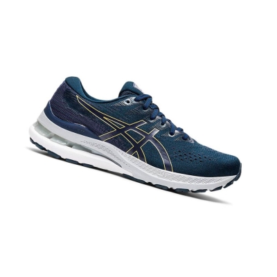 Navy Women's Asics GEL-KAYANO 28 Wide Running Shoes | US64219KL