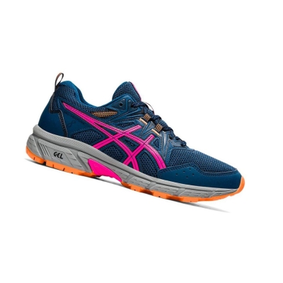 Navy Women's Asics GEL-VENTURE 8 Trail Running Shoes | US32816HL