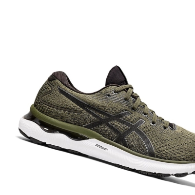 Olive Canvas / Gunmetal Men's Asics GEL-NIMBUS 24 Running Shoes | US73026SH