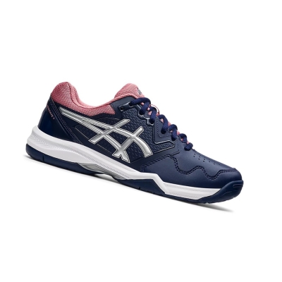 Peacoat / Pure Silver Women's Asics GEL-DEDICATE 7 Tennis Shoes | US51643PB