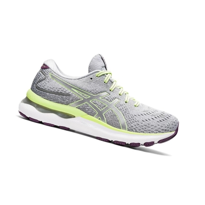 Piedmont Grey / Lime Green Women's Asics GEL-NIMBUS 24 Running Shoes | US05946QP