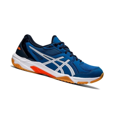 Reborn Blue / White Men's Asics GEL-ROCKET 10 Volleyball Shoes | US07689ES