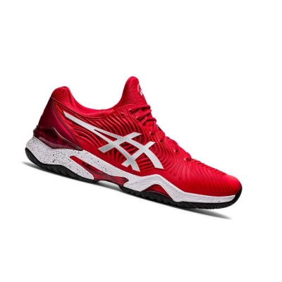 Red Men's Asics COURT FF Tennis Shoes | US53107HE