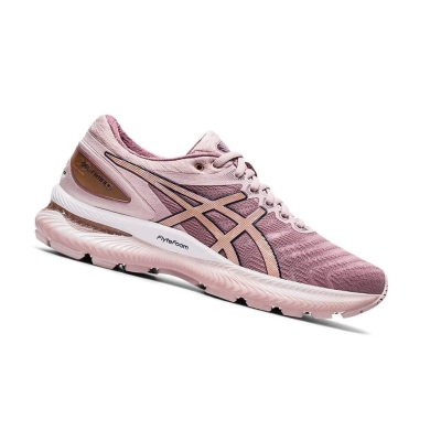 Rose Women's Asics GEL-NIMBUS 22 Running Shoes | US31284QJ