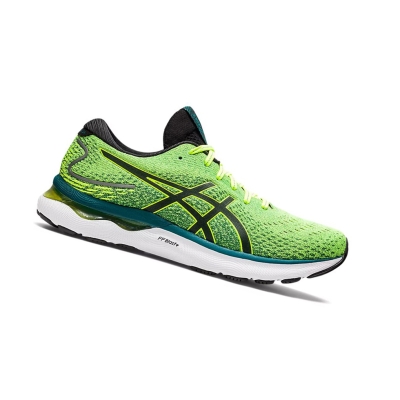 Safety Yellow / Black Men's Asics GEL-NIMBUS 24 Running Shoes | US87951EU