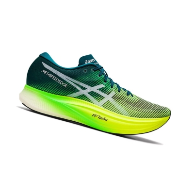 Velvet Pine / Safety Yellow Men's Asics METASPEED EDGE+ Running Shoes | US37602GW