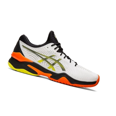 White / Black Men's Asics COURT FF 2 Tennis Shoes | US58103LZ