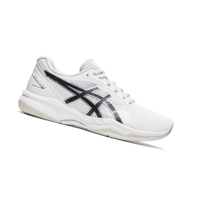 White / Black Women's Asics GEL-GAME 8 Tennis Shoes | US95401TQ